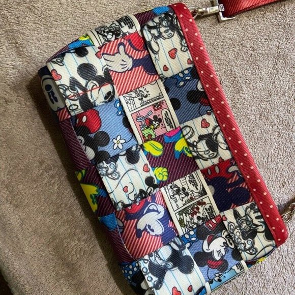 Harveys for DISNEY Couture Seatbelt Handbag Crossbody Red Polka Dot Comic Strip - Picture 8 of 8